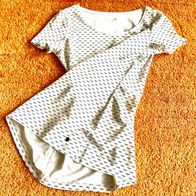 Damen Shirt Long Sommer Print Gr.S in Creme/ Schwarz von Esprit NW