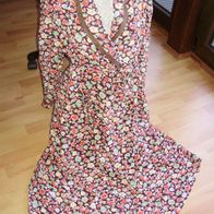 Vintage Wickel Kleid bunt Blumen S - L passend