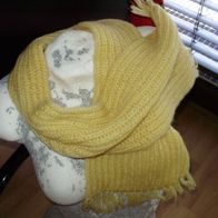 Schal Vintage gelb superweich gestrickt