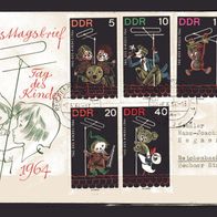 DDR 1964 Tag des Kindes MiNr. 1025 - 1029 Brief gelaufen