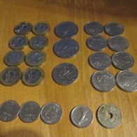 Konvolut Münzen - Französische Francs ca 102 franc in münzen