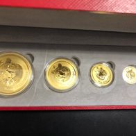 Lunar 2 Gold 2010 Tiger 5 Münzen Set in Originalkapseln 1/20oz bis 1oz und Sammelbox