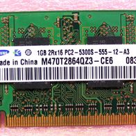 Samsung - 1 GB RAM - M470T2864QZ3-CE6 - 2Rx16 PC2-5300S-555-12-A3