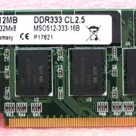 MDT - 512MB RAM - MSO512-333-16B - 2 Bank Chip 32Mx8 - DDR333 CL2.5