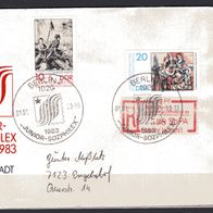 DDR 1983 Internationale Briefmarkenausstellung MiNr. 2812 - 2813 FDC gelaufen