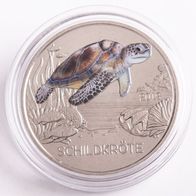 3 Euro 2019 Österreich Tiertaler Schildkröte handgehoben + Folder!