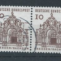 BRD/ BUND MiNr 454 waagerechtes Paar gestempelt (3848)