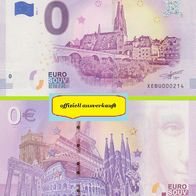 0 Euro Schein Welterbe - Kulturfonds Regensburg XEBU 2018-1 ausverkauft Nr 2717