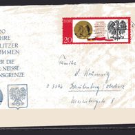DDR 1970 20. Jahrestag des Görlitzer Abkommens MiNr. 1591 Brief gelaufen