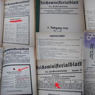 Orig. Buch Zeitschrift 3. Reich Göring Preußen Nürnberg Reichsministerialblatt 1941