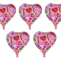 20 Stück Herz-Folienballons 18 Zoll – Mit Bändern Für Hochzeit, Geburtstag & Valentinstag