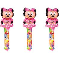Amscan Folienballon Selfie Frame Minnie Maus – 73x71 Cm, Für Luft, Schwarz-pink, Mottoparty Deko