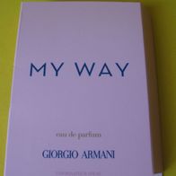 Damen Eau de Parfum Probe " Giorgio Armani - My Way " EdP NEU Duft Tester Pröbchen