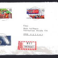 BRD / Bund 1986 Sporthilfe MiNr. 1269 - 1270 Einschreiben gelaufen
