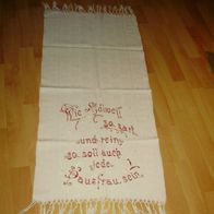 Vintage Tuch weiß bestickt 50- er
