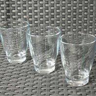 3x Glas Wasserglas 210ml Becher Trink Gläserset klar transparent Longdrink Whisk
