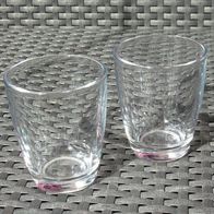 2x Glas Wasserglas 190ml Becher Trink Gläserset klar transparent Longdrink Whisk