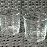 2x Glas Wasserglas 200ml Becher Trink Gläserset klar transparent Longdrink Whisk