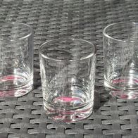 3x Glas Wasserglas 100ml Becher Trink Gläserset klar transparent Schnaps Stamper