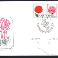 DDR 1975 Blumenzüchtungen MiNr. 2073 + 2074 FDC gestempelt 8.10.75