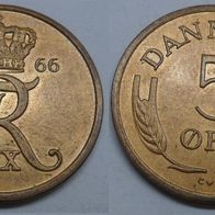 Dänemark 5 Öre 1966 ## Be1