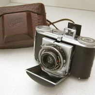 schöne alte Kamera Certo Durata + Tasche Kleinbild-Klappkamera mit Frontlinsenfokus