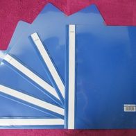 NEU 5x Schnellhefter LEITZ 4191 blau Standard A4 PVC Sichthefter Kunststoff Plastik
