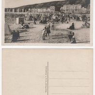 Frankreich - Boulogne-sur-Mer, La Plage Ansichtskarte a. d. 1930er Jahren Postkarte