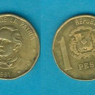 Dominikanische Republik 1 Peso 1991