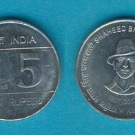 Indien 5 Rupees 2007 Shaheed Bhagat Singh