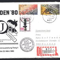 BRD / Bund 1981 Sporthilfe MiNr. 1094 - 1095 Einschreiben gelaufen -1-