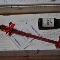 Kalligraphie Set 0396 rot mit Glasschreibfeder und Zubehör in Geschenkverpackung
