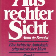 Buch - Alain de Benoist - Aus rechter Sicht Band 2: Eine kritische Anthologie (neu)