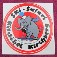 NEU: Aufkleber Sticker "Ski-Safari Kitzbühel Kirchberg" aus den 80er Jahren Ski