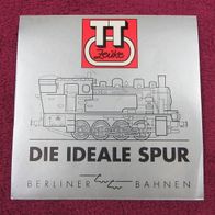 NEU: Aufkleber Sticker TT Zeuke "Die ideale Spur" Berliner TT Bahnen Modelleisen