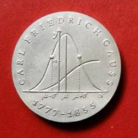 20 DDR Mark Silber Münze Carl Friedrich Gauss von 1977