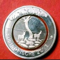 5 Euro Münze Subtropische Zone von 2018 F, unzirkuliert