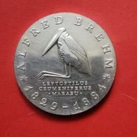 10 DDR Mark Silber Münze Alfred Brehm von 1984
