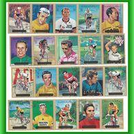 Tour de France 1972, Manama + Ajman je 4 5er Streifen, gestempelt KAH