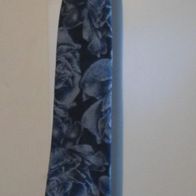 Krawatte, blau mit Blumenmuster (T#)