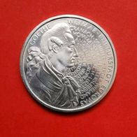 10 DM ark Goethe Weimar - Kulturstadt Europas 1999, Prägestätte F, 925 Silber