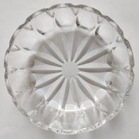 kleine runde Kristall Schale mit Stern Muster aus den 1950er Jahren