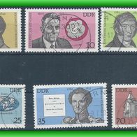 DDR MiNr. 2492 - 2497 gestempelt, Tagesstempel Pirna (4550)