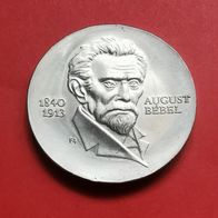 20 DDR Mark Silber Münze August Bebel von 1973