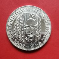 5 DMark Gottfried Wilhelm Leibniz von 1966, Prägestätte D in 625er Silber