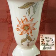 50 Jahre Zeh Scherzer 1930 * Art Deco * Vase Bechervase auf Fuß cremeweiß mit Blüte
