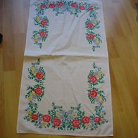 Läufer creme Blumen bedruckt 47 x 87cm