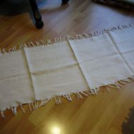 Läufer weiß Fransen gewebt 43 x143 cm