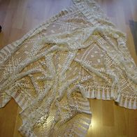 Decke Spitze beige 144 x120 cm