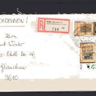 DDR 1990 Kostbarkeiten in Bibliotheken der DDR MiNr. 3340 + 3342 Einschreiben gelaufe